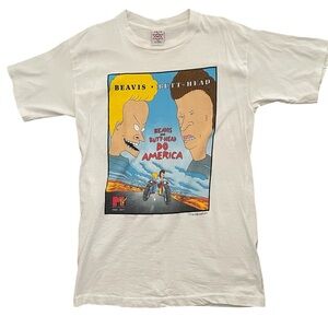 Vintage 90s Beavis and Butthead Do America movie promo shirt
